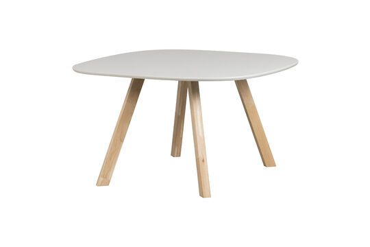 130x130 ash table with off-white square leg Tablo Clipped