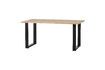 Miniature 160x90 beige solid oak table with U-shaped legs Tablo 3