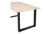 Miniature 160x90 beige solid oak table with U-shaped legs Tablo 4