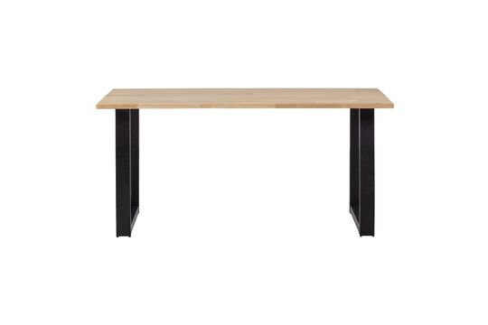 160x90 beige solid oak table with U-shaped legs Tablo Clipped
