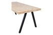 Miniature 180x90 beige mango wood table with square herringbone legs Tablo 8