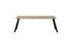 Miniature 180x90 beige mango wood table with square herringbone legs Tablo 6