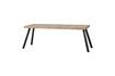 Miniature 180x90 beige mango wood table with square herringbone legs Tablo 7