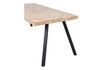 Miniature 180x90 beige mango wood table with square herringbone legs Tablo 9