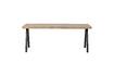 Miniature 180x90 beige mango wood table with square herringbone legs Tablo 1