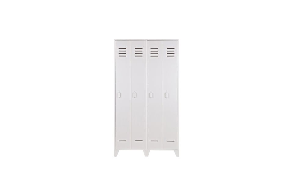 2-door white wooden locker Stijn Woood