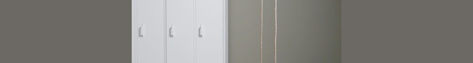 Material Details 2-door white wooden locker Stijn