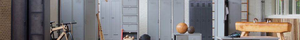 Material Details 2-door wooden locker anthracite Stijn