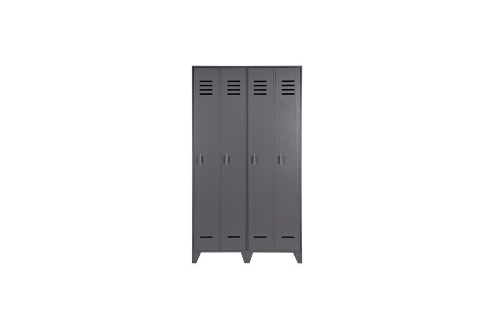 2-door wooden locker anthracite Stijn Woood