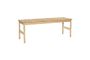 Miniature 2 seater beige wood bench Nomade Clipped