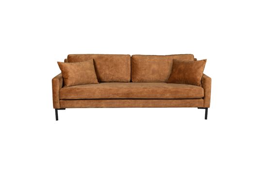 3-seater Houda sofa in caramel colour Clipped