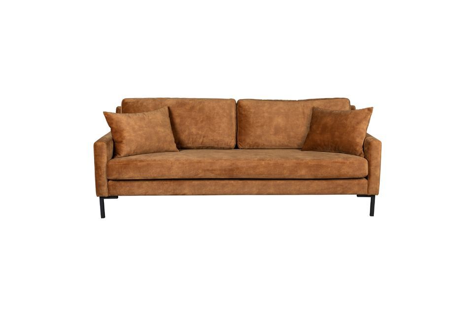 3-seater Houda sofa in caramel colour - 7