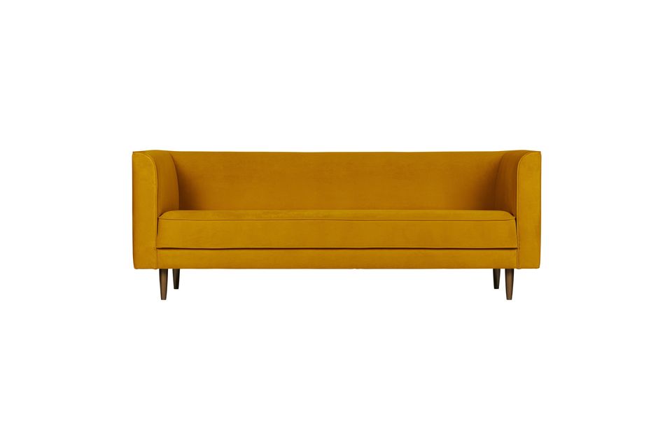 3 seater ochre velvet sofa Studio Vtwonen