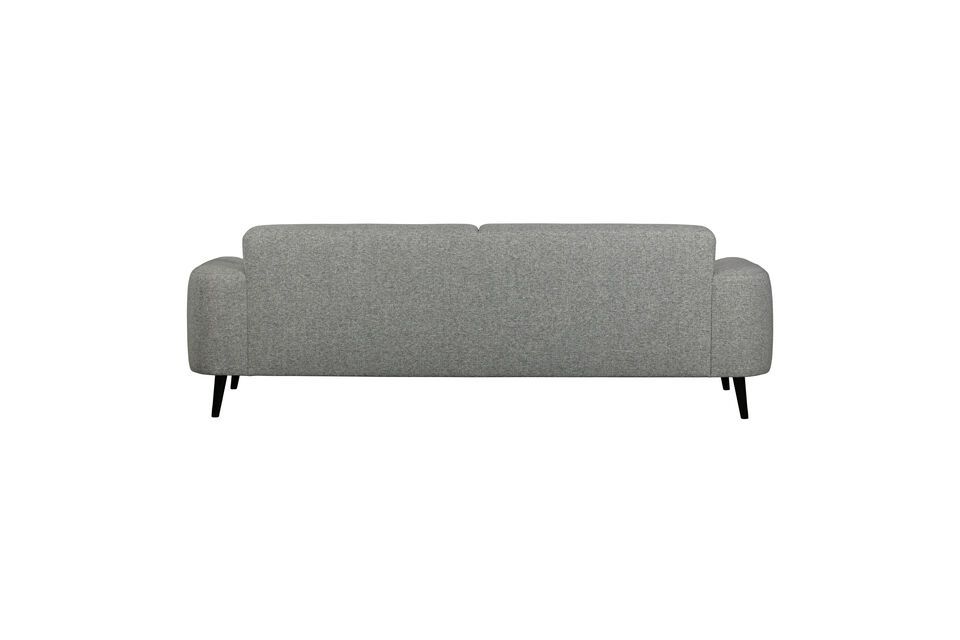Upholstered in a sturdy ash gray fabric