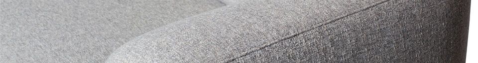 Material Details 3 seater sofa in ash grey fabric Brush