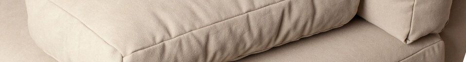 Material Details 3 seater sofa in beige fabric Sleeve