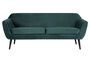 Miniature 3 seater sofa in blue velvet Rocco Clipped