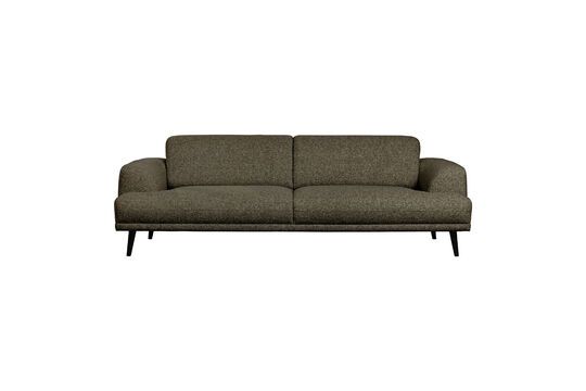3 seater sofa in brown fabric Brush Clipped