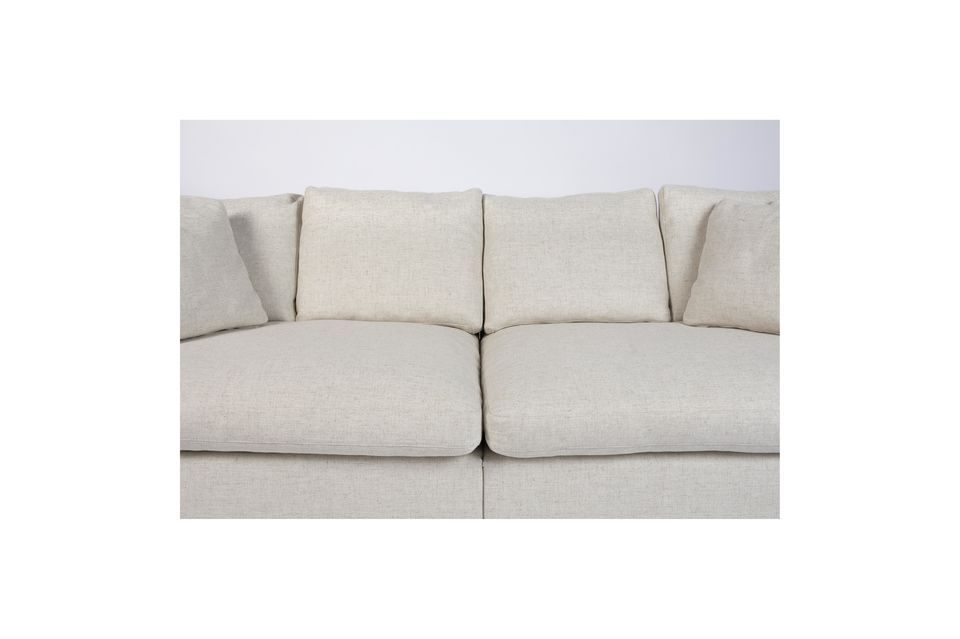 The Sense cream fabric sofa will also allow you to receive your guests and offer them unparalleled
