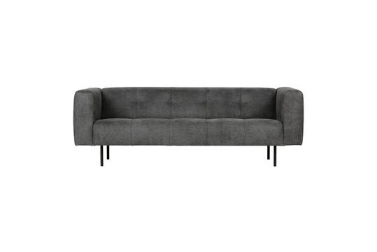 3-seater sofa in dark gray fabric Skin