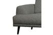 Miniature 3 seater sofa in dark grey fabric Brush 6