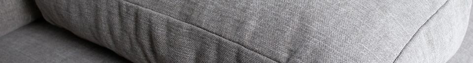Material Details 3-seater sofa in gray fabric Sleeve