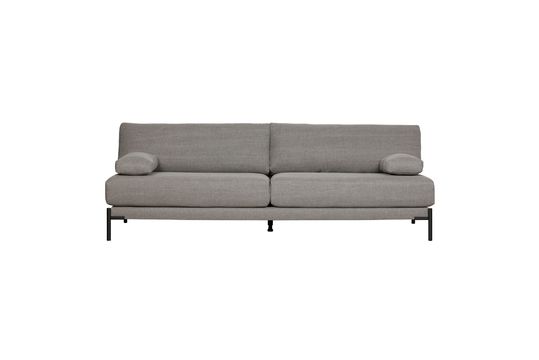 3-seater sofa in gray fabric Sleeve Clipped