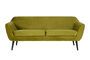 Miniature 3-seater sofa in green velvet Rocco Clipped