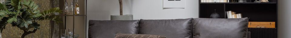 Material Details 3-seater sofa in grey fabric Tube