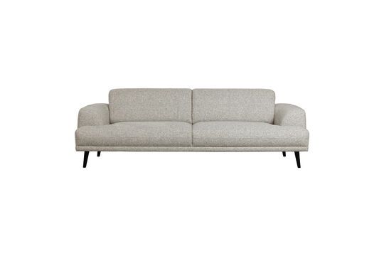 3 seater sofa in light grey fabric Brush Clipped