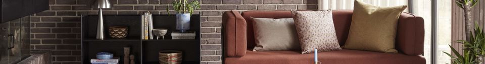 Material Details 3 seater sofa in orange fabric Block