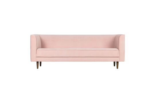 3 seater sofa in pale pink velvet Studio Clipped