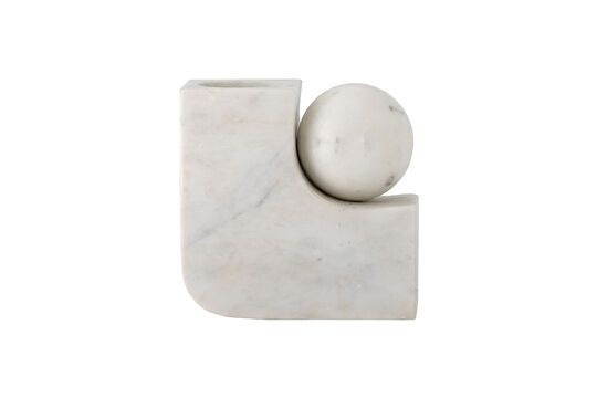 Abbelin white marble candlestick Clipped