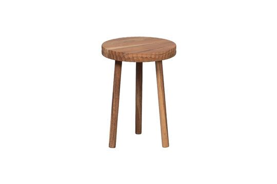 Acacia wood stool beige Manzi Clipped
