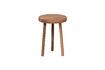 Miniature Acacia wood stool beige Manzi 1