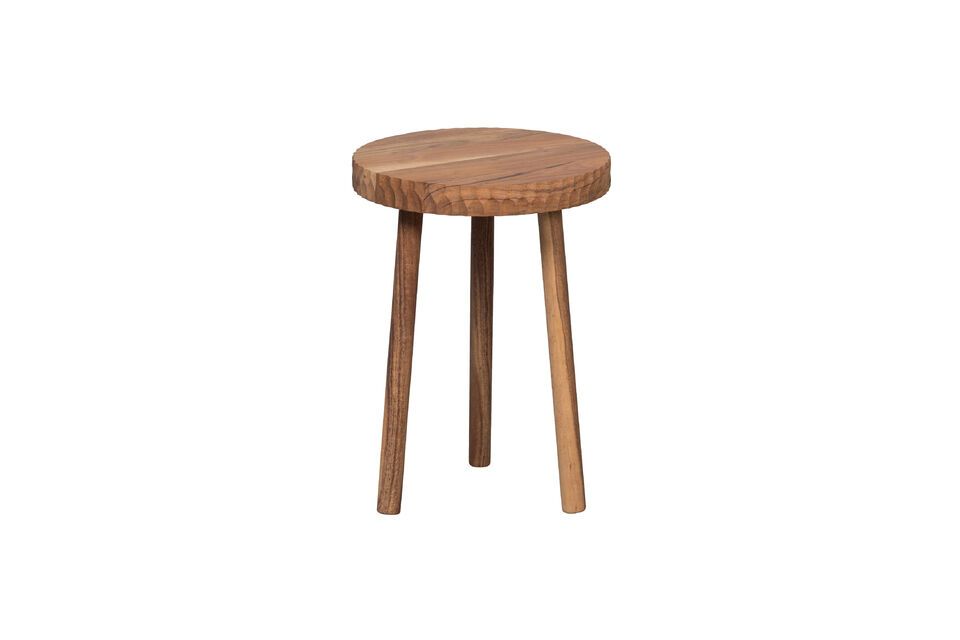 Acacia wood stool beige Manzi Woood