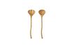 Miniature Agey Teak Salad Servers 1