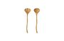 Miniature Agey Teak Salad Servers Clipped