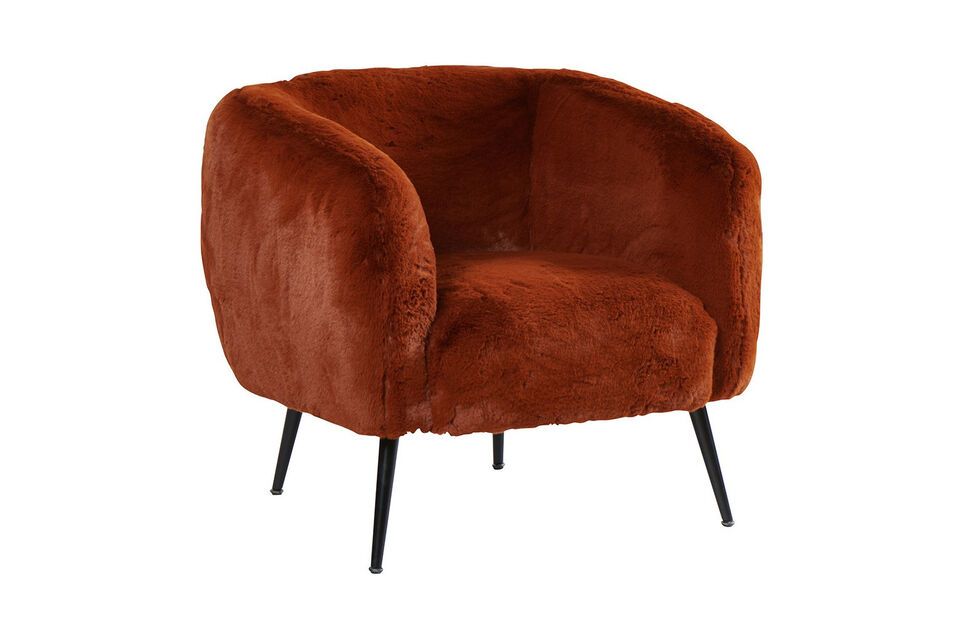 Albert armchair in faux fur Fox Athezza