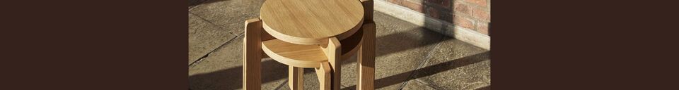 Material Details Always light wood stool