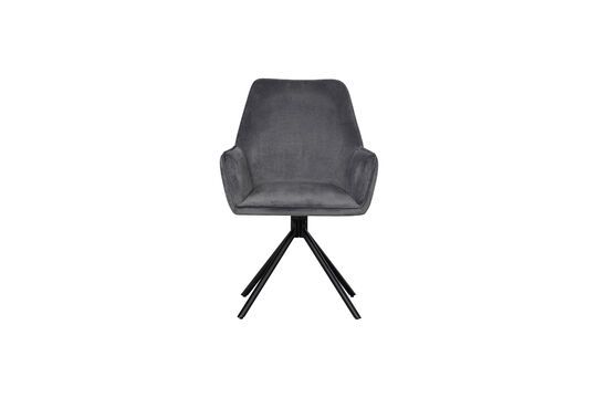 Amber grey velvet chair Clipped