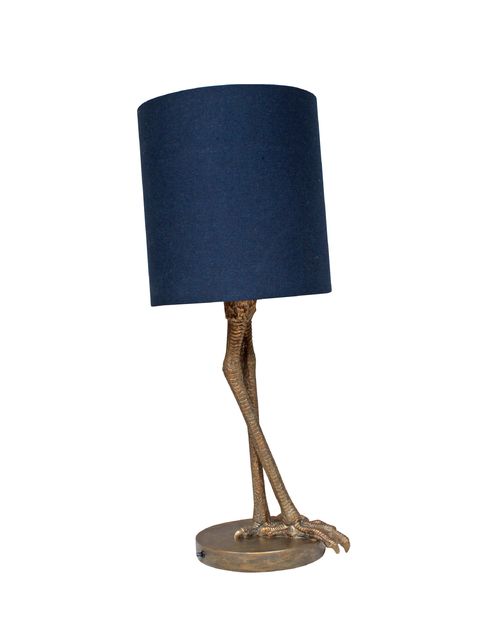 The Anda table lamp offers a very classic and versatile dark blue cylindrical lampshade