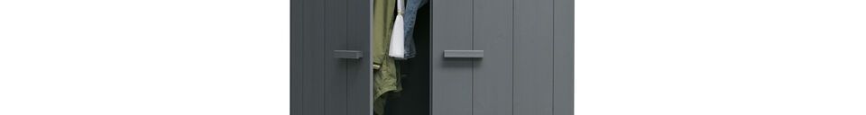 Material Details Anthracite wood cabinet with drawers Dennis