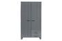 Miniature Anthracite wood cabinet with drawers Dennis Clipped