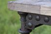 Miniature Antique elm upholsterer's table 3