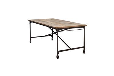 Antique elm upholsterer's table