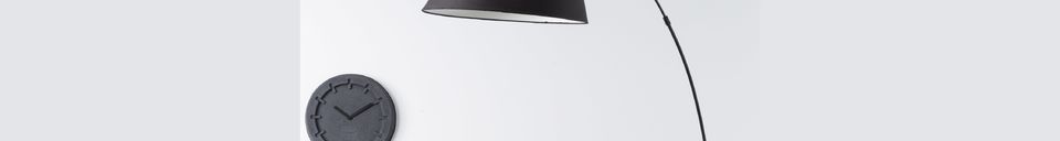 Material Details Arc black Floor lamp