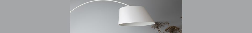 Material Details Arc White Floor Lamp