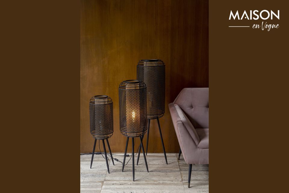 A stylish floor lamp with an original design