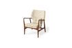 Miniature Ash wood armchair in cream tissue Peggy 5